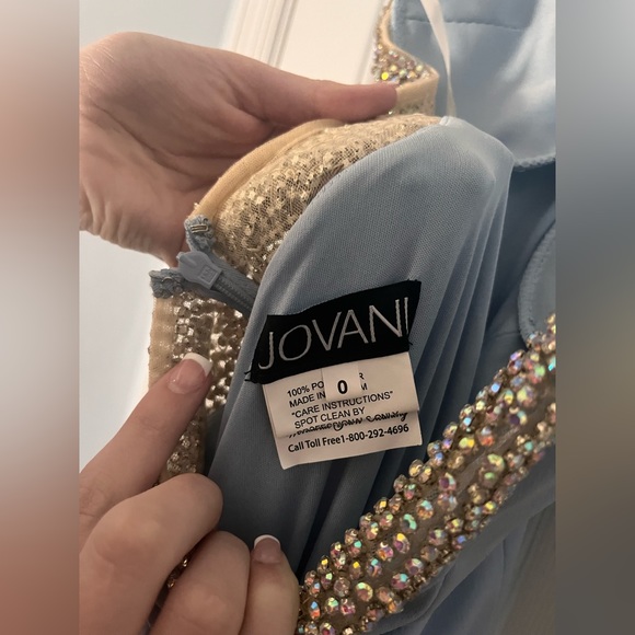 JOVANI Prom Dress Light Blue Size 0 - Picture 5 of 7